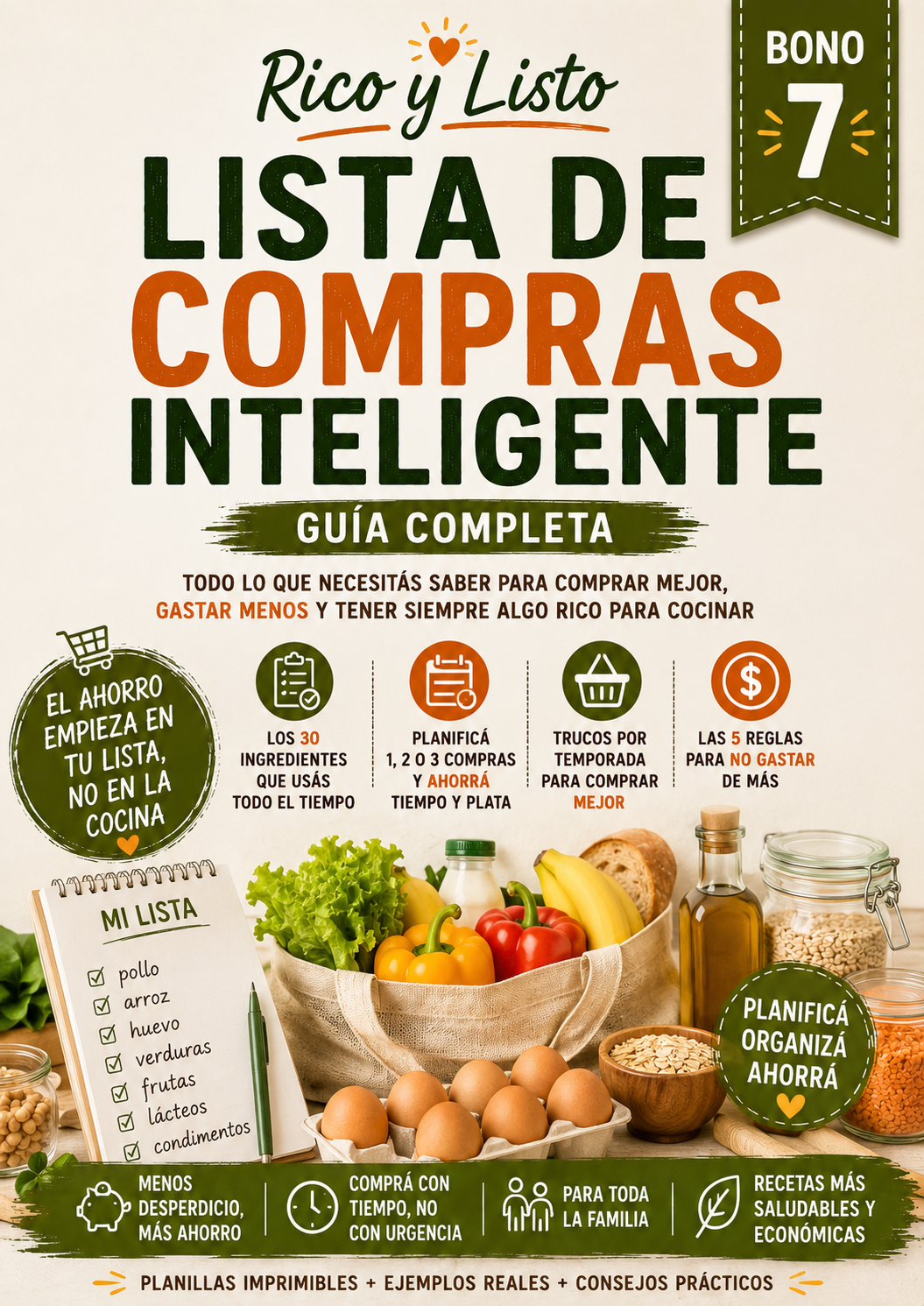 Checklist de compras Rico y Listo