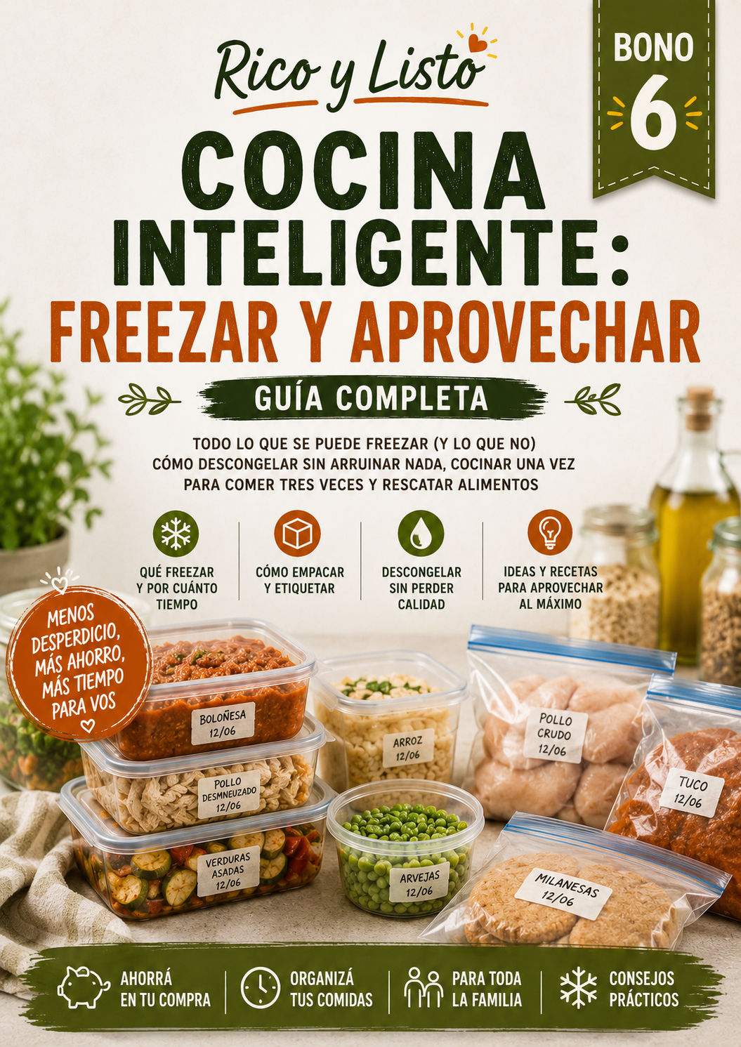 Freezar y aprovechar Rico y Listo